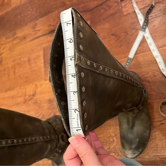 Bronx Linus Studded Tall Harness Leather Riding Boots - Picture 8 of 14